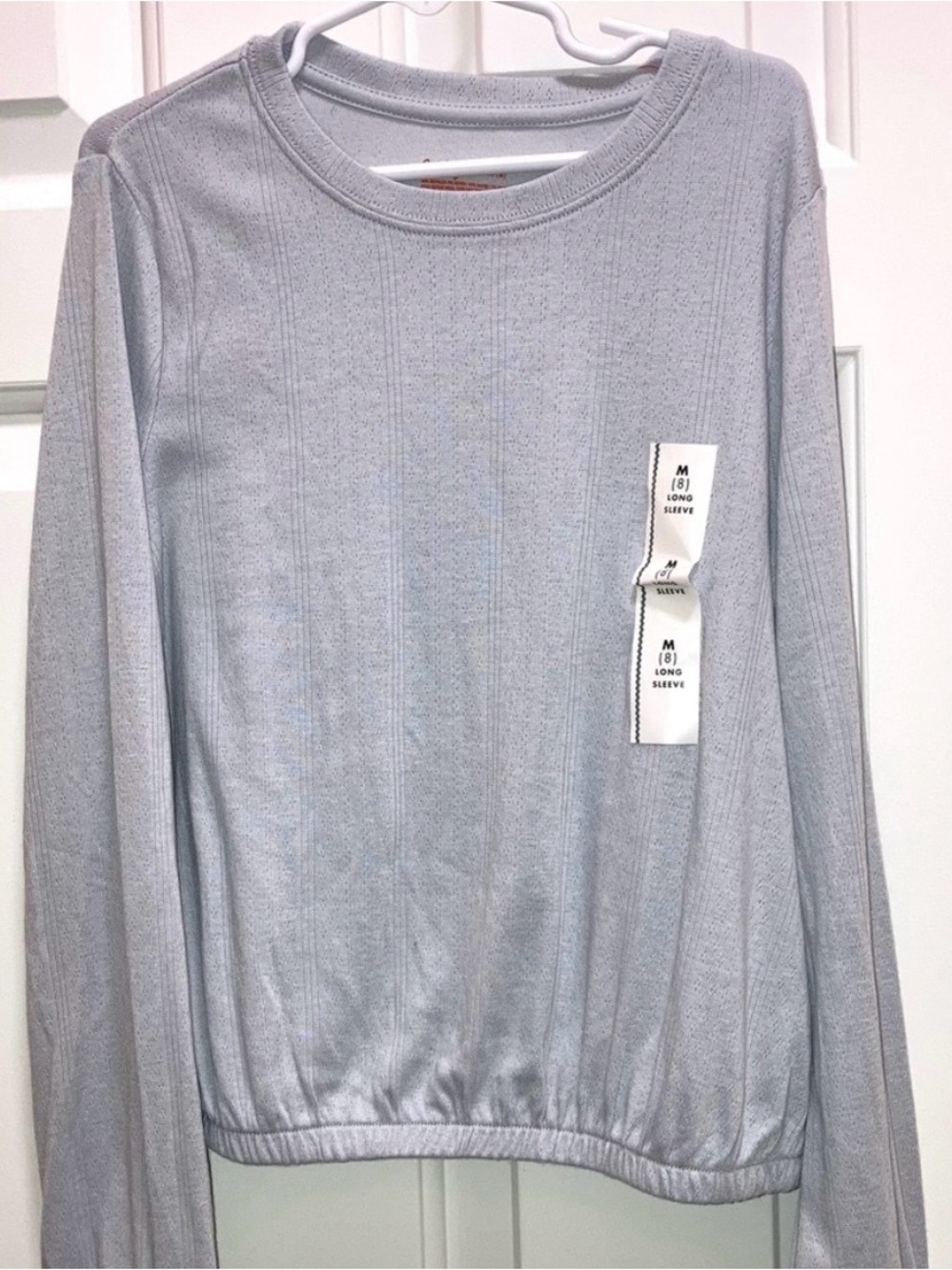 Cat & Jack Girls Gray long sleeve top lightweight Size Medium (8) New